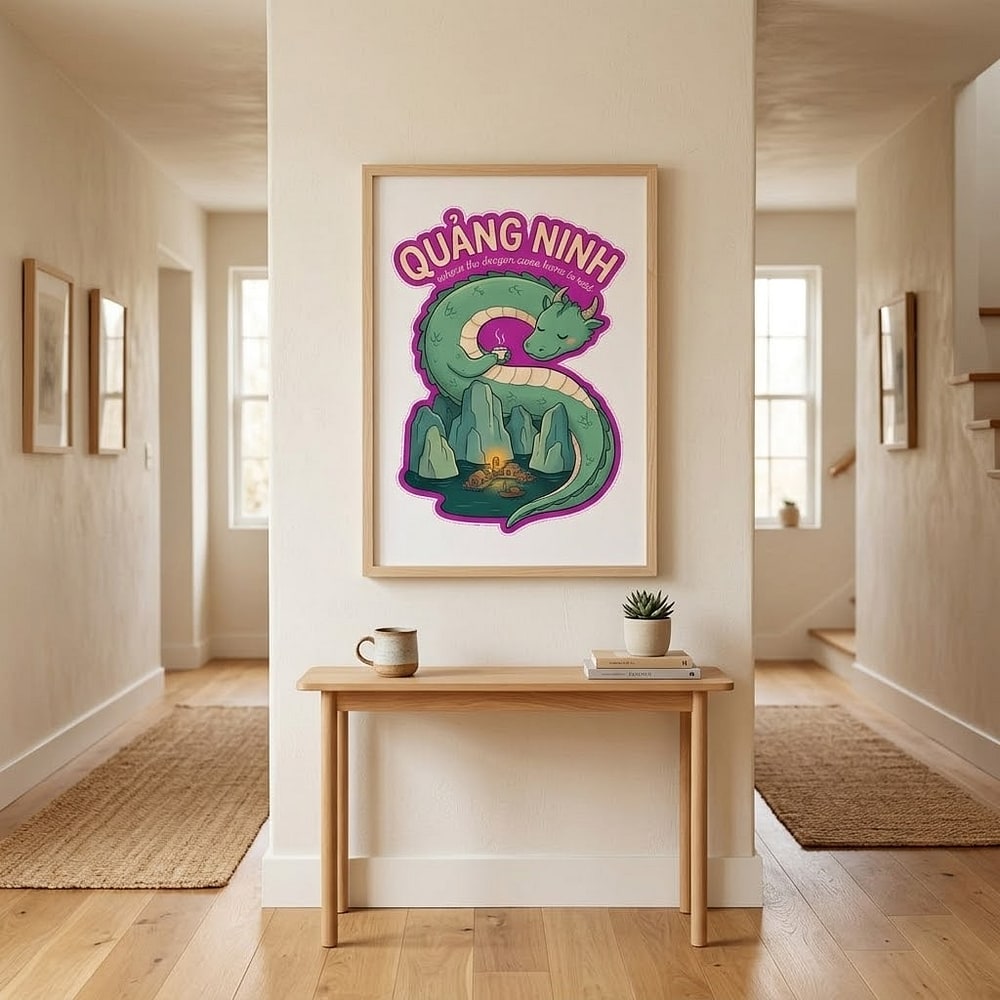 Quang Ninh — Where the Dragon Came Home to Rest Cozy Hạ Long Bay Sleeping Dragon Matte Poster