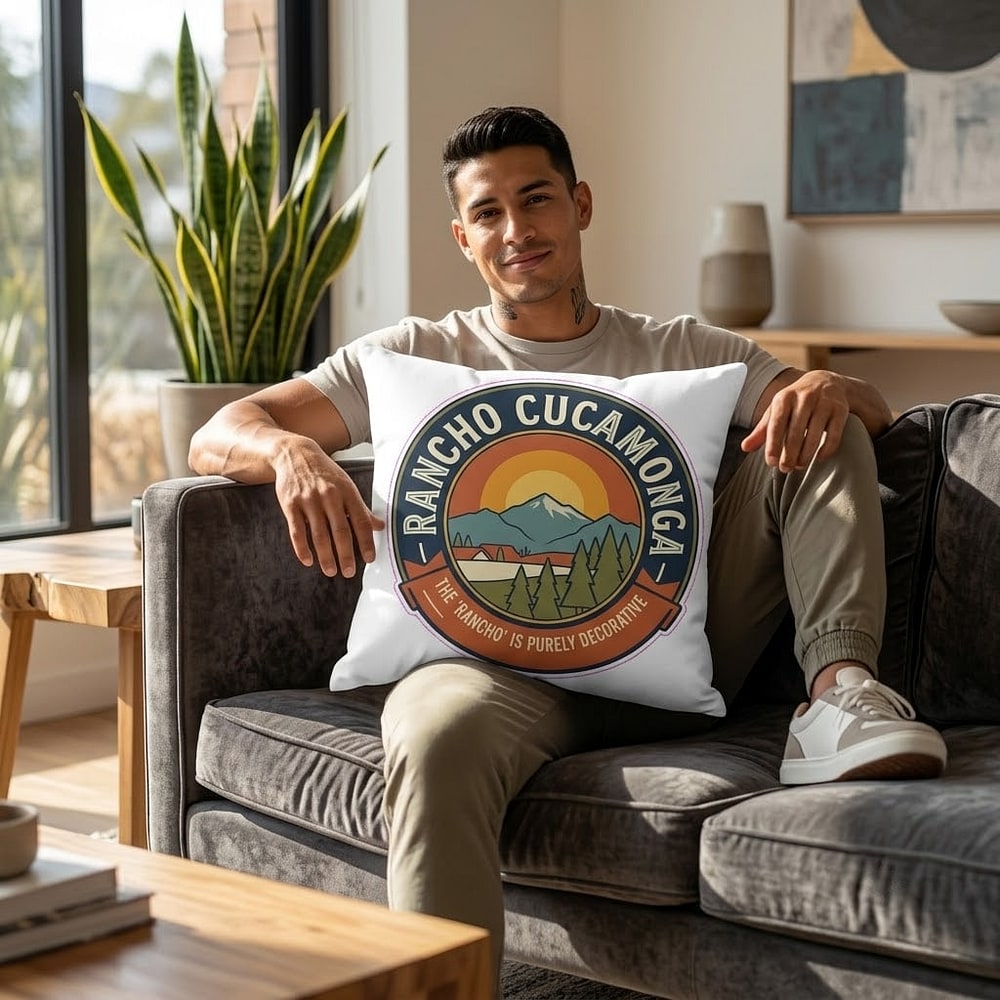 Rancho Cucamonga — The 'Rancho' Is Purely Decorative Throw Pillow