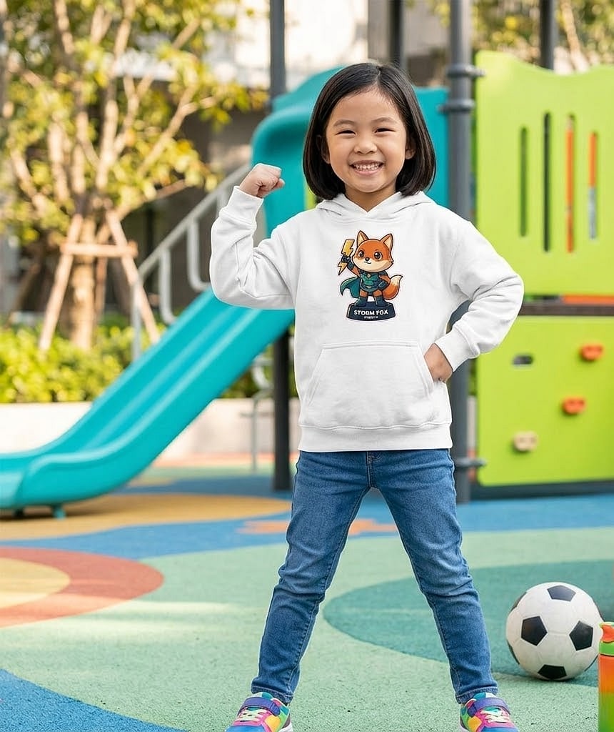 Rare Find — Dramatic Collectible Storm Fox Kids Hoodie