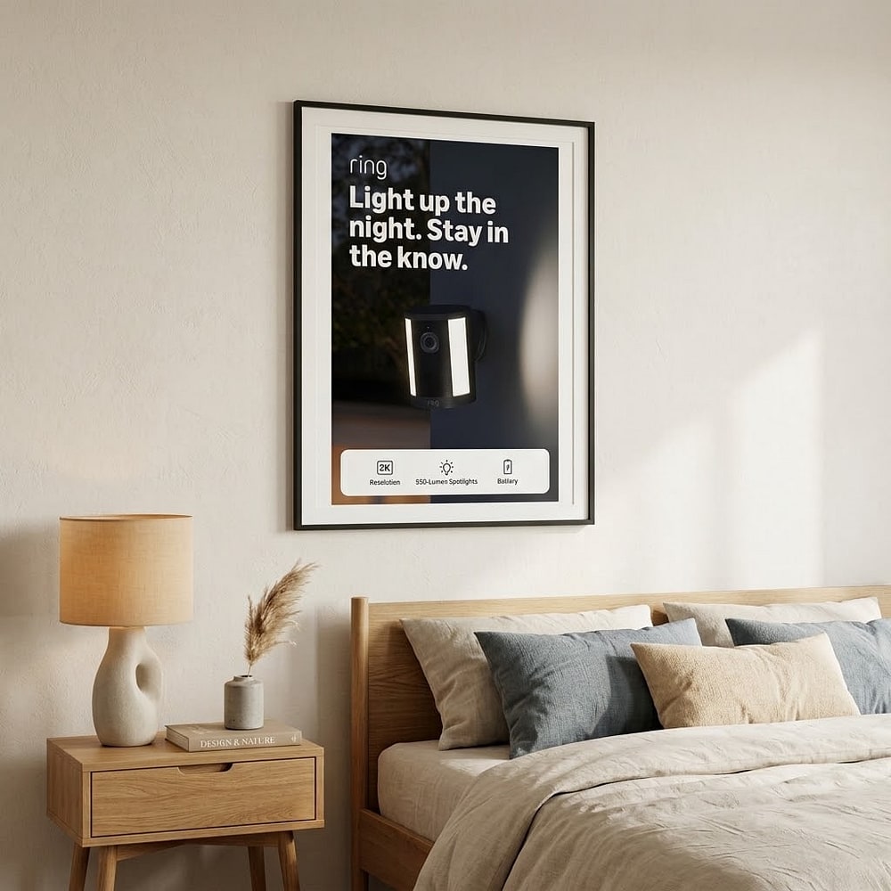 Ring Spotlight Cam, Battery (newest model), Home or business security, Wide-Angle Retinal 2K Video, 6x Enhanced Zoom, Mo