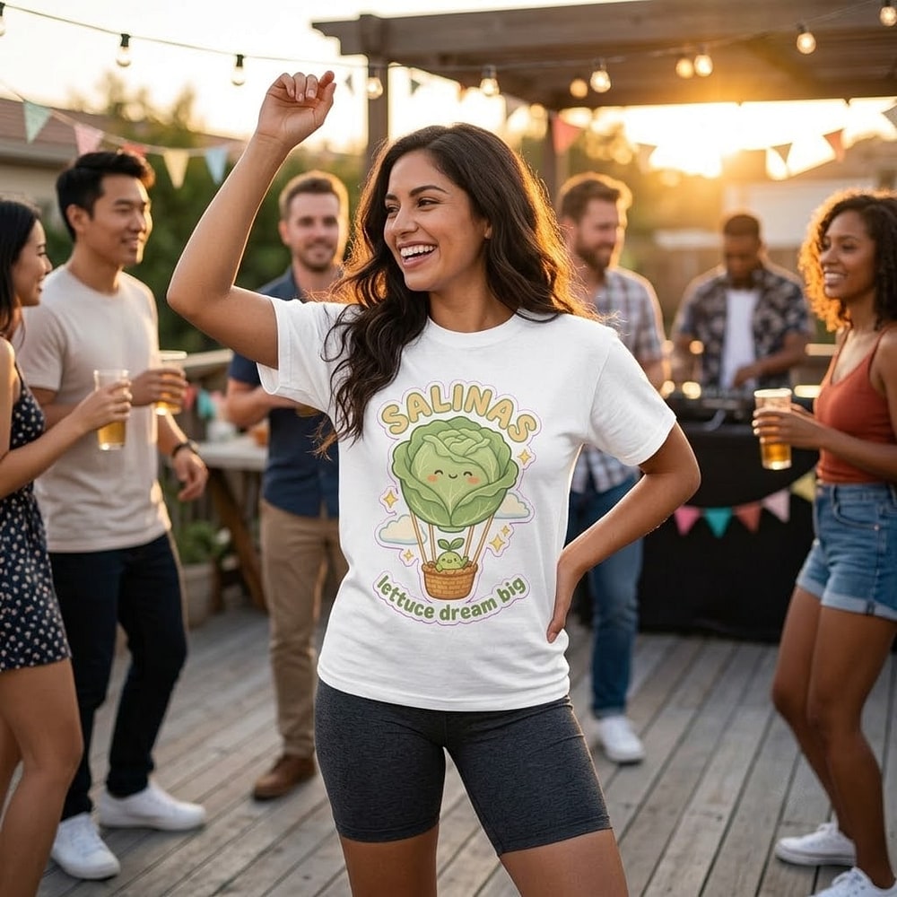 Salinas — Lettuce Dream Big! Hot Air Balloon Unisex Tee