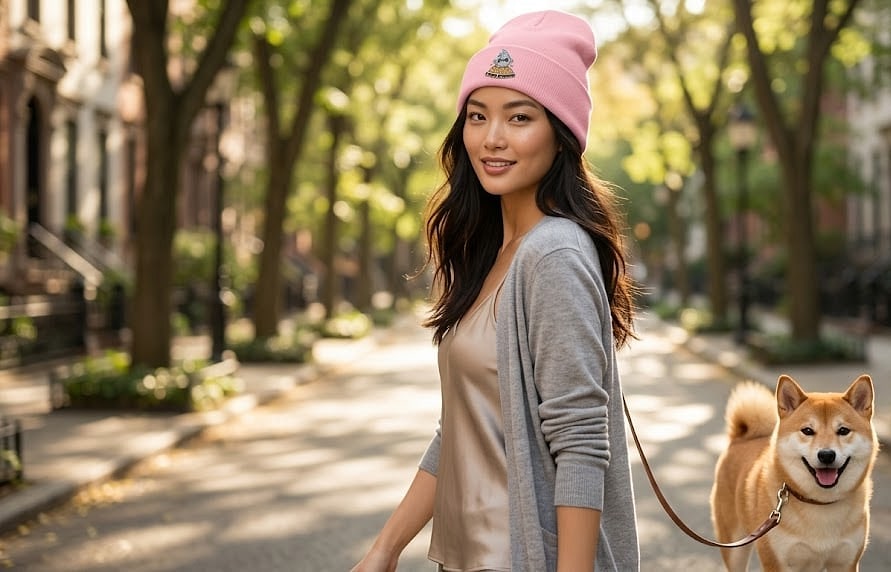 Sandy Springs — Lil' Spring in the Sand Kawaii Droplet Cuffed Beanie