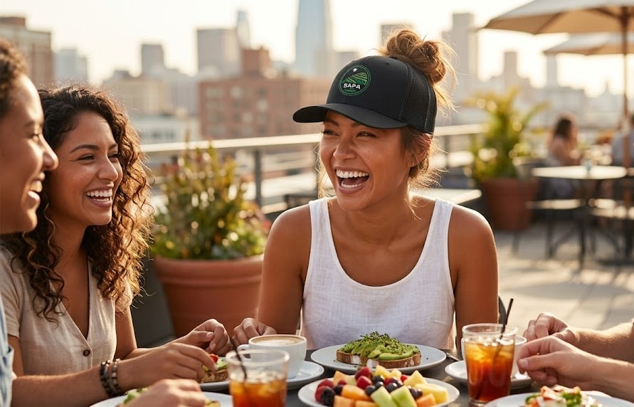Sapa — Carved Into the Sky Bold Rice Terrace Badge Snapback Cap
