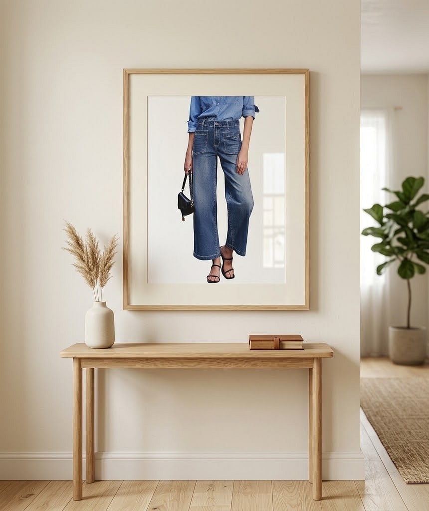 Sidefeel Wide Leg Jeans for Women High Waisted Stretchy Ankle Denim Pants