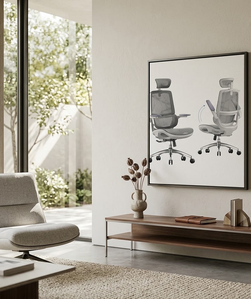 SIHOO M59AS Ergonomic Office Chair, Dual Backrest, Adaptive Lumbar Support