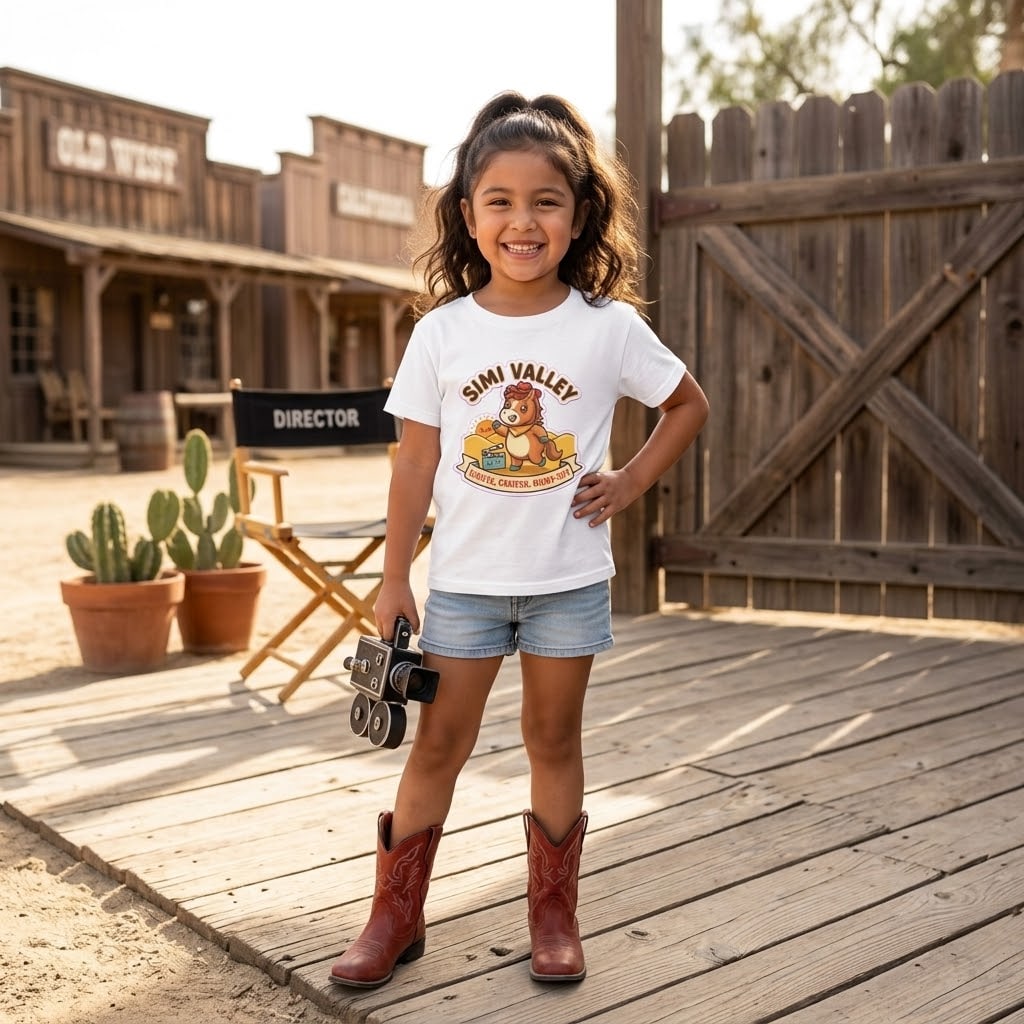Simi Valley — Lights, Camera, Giddy-Up! Cowpoke Pony Kids Tee