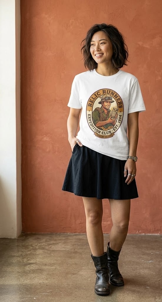 Snake Not Included — Retro Relic Hunter Expedition Crest Unisex Tee