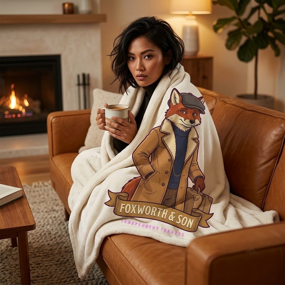 Strictly Wholesale — Elegant Market Trader Fox Plush Blanket