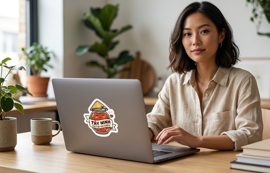 Tây Ninh — Salt of the Earth Wholesome Chili-Salt Jar Die-Cut Sticker