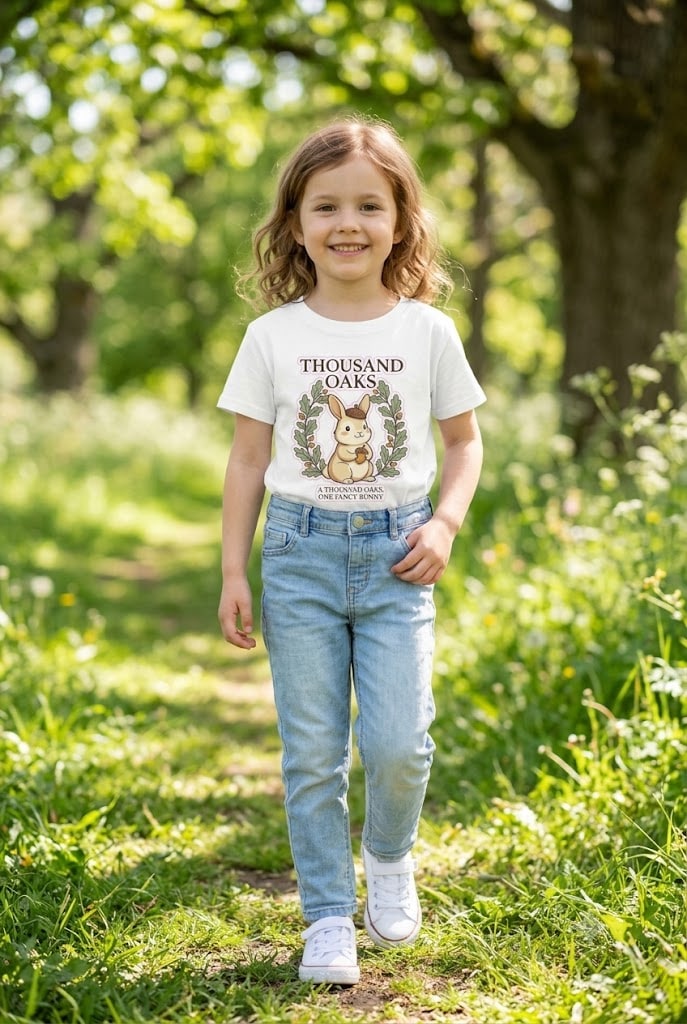 Thousand Oaks — A Thousand Oaks, One Very Fancy Bunny Kids Tee