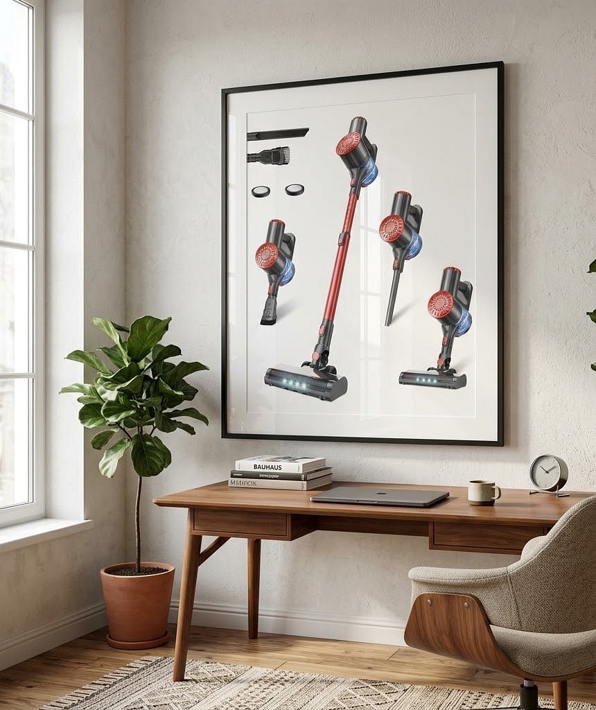 Tipdiy Cordless Vacuum Cleaner with 45KPA 45Mins for Hard Floor & Carpet