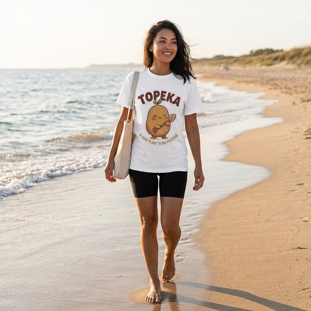 Topeka — Literally 'A Good Place to Dig Potatoes' Kawaii Potato Unisex Tee