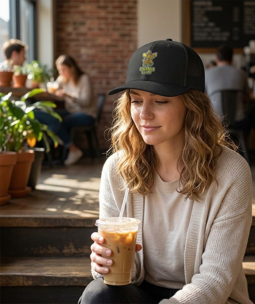 Wobble Club — Playful Spotted Fawn & Butterfly Snapback Cap
