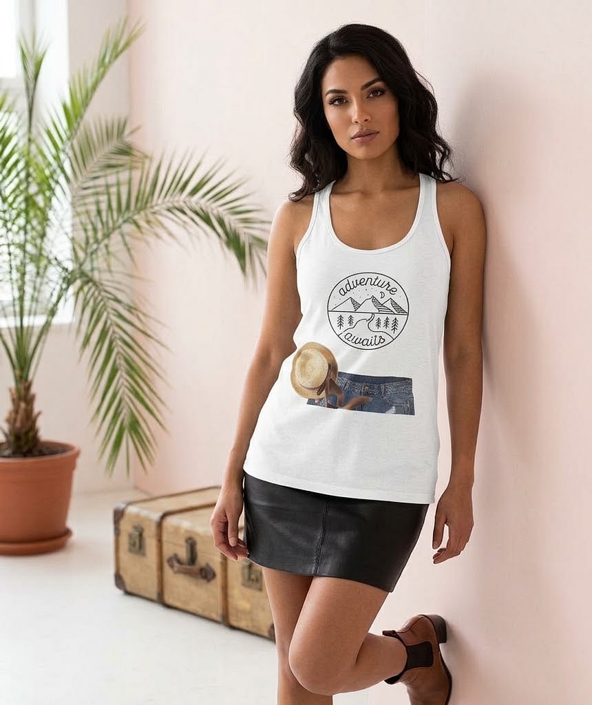 Women Mountain Shirts And So The Adventure Begins Tshirt Hiking Camping Tee