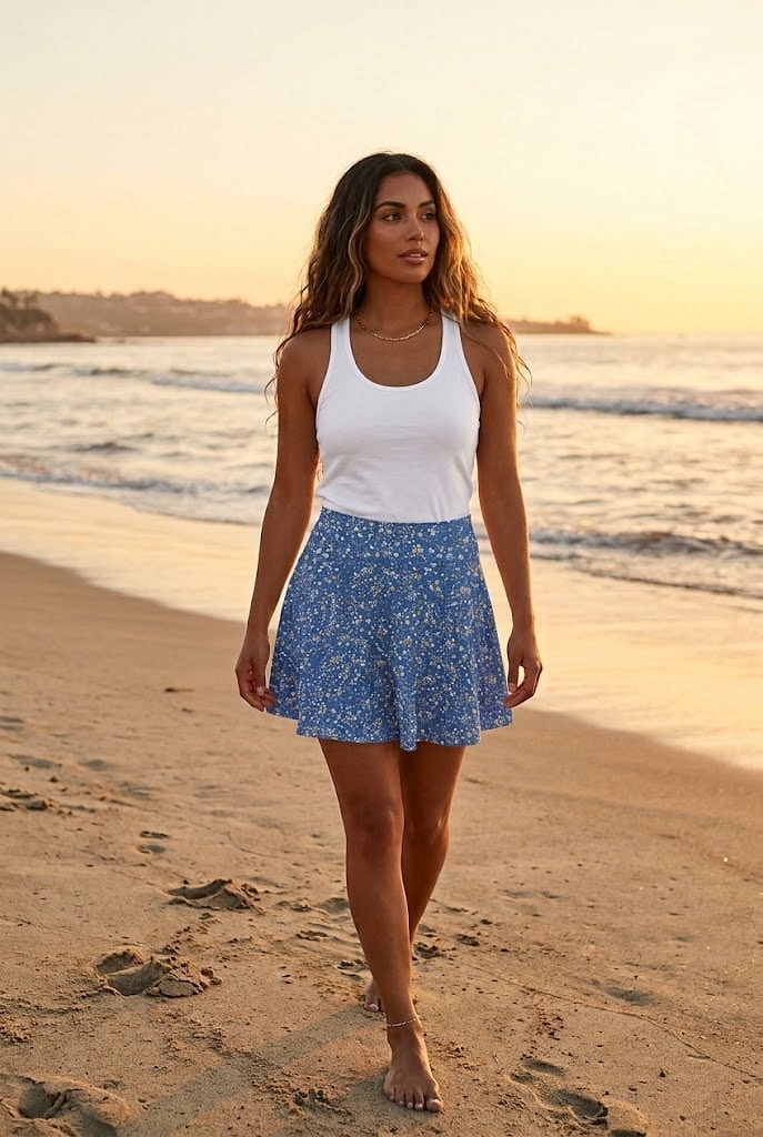 Women Skorts Skirts with Zipper Pockets,Athletic Golf Tennis Swim Skirts 20" Knee Length Skorts for Womem