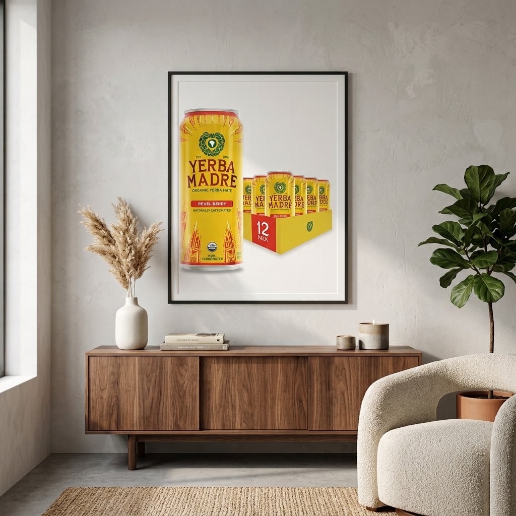 Yerba Madre Organic Yerba Mate, Revel Berry, 150mg Natural Caffeine, Energy Drink Alternative, No Jitters or Crash, 15.5