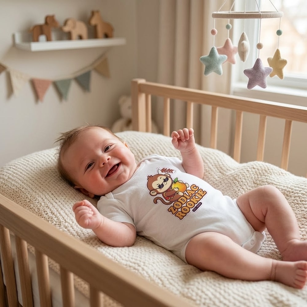 Zodiac Rookie — Cheeky Year of the Monkey 2028 Lunar New Year Baby Bodysuit